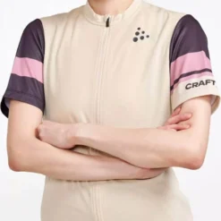 Craft Core Endur Logo Fietsshirt Dames -Exporteren Cycling Kleding Winkel craft core endur logo fietsshirt beige 2