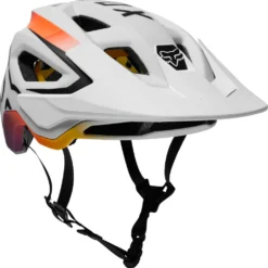Fox Speedframe Vnish MTB Helm -Exporteren Cycling Kleding Winkel wit oranje 1